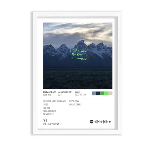 Image of Kanye West Ye Album Poster 13x19 Inch Unframed | 300 GSM Matte Board Paper with Peel & Stick Tape Included | Rap Hip Hop Wall Art | Posters for Wall | Home Decor | Wall Decor Items | Room Decoration Items