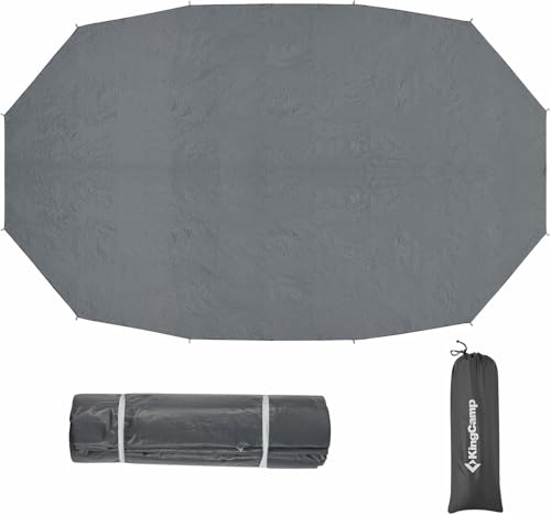 KingCamp Tent Footprint Waterproof Camping Tarp, Ultralight Lightweight Durable Groundsheet for Camping Hiking Backpacking - Fits for KingCamp Khan Palace Tent