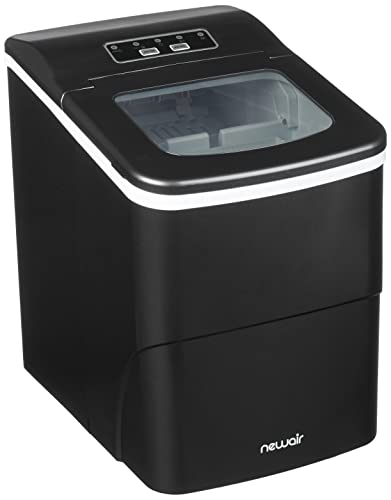 Newair 26 lbs. Countertop Ice Maker, Portable and Lightweight, Intuitive Control, Large or Small Ice Size, Easy to Clean BPA-Free Parts, Perfect for Cocktails, Scotch, Soda and More