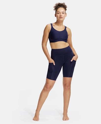 Image of Jockey MI11 Women Wirefree Non Padded Microfiber Elastane Stretch Full Coverage Active Sports Bra with StayDry Treatment