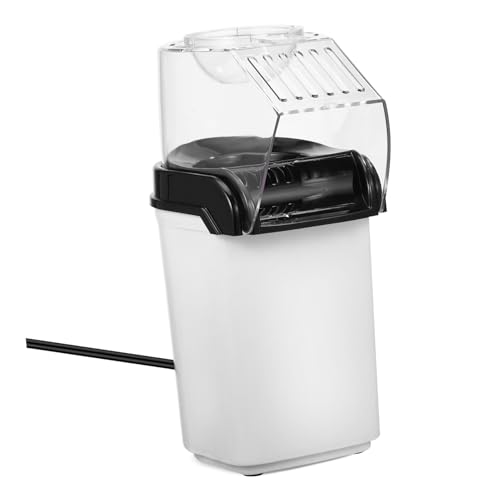 PRETYZOOM Popcorn Maker Electric Hot Air Popcorn Machine Easy to Use Space-Saving Measuring Cup Lid for Parties