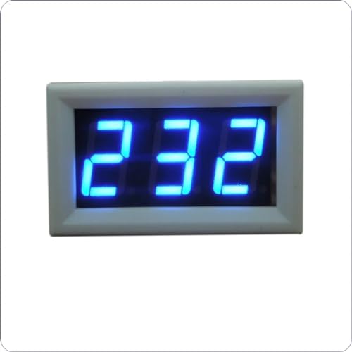 Voltmètre DC 0-10V LED bleu YB27 testeur de tension trois fils