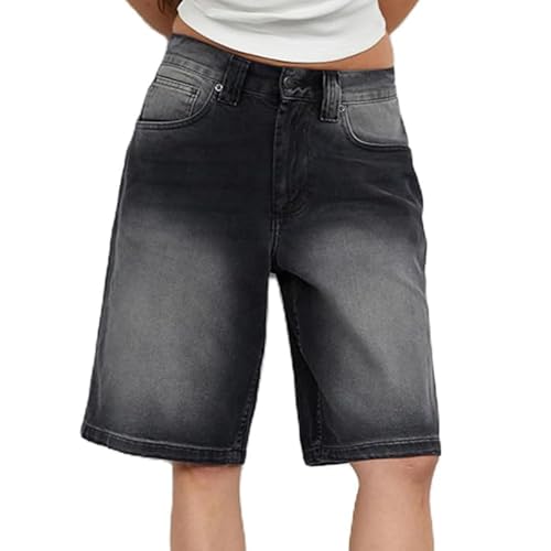 Pantalones cortos de mezclilla mujer ropa de calle shorts vaqueros verano S