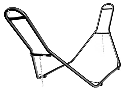 Tangkula Steel Hammock Stand, Adjustable Hammock Chair Frame with Hooks & Chains for Hanging 9-13 Ft Hammock, 2 Person Indoor Outdoor Hammock Stand Only, Ideal for Garden Yard Patio Deck