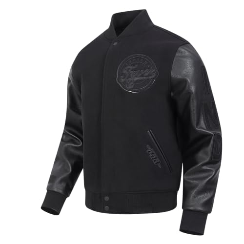 Image of Pro Standard Mens WNBA Classic Triple Black Varsity Jacket