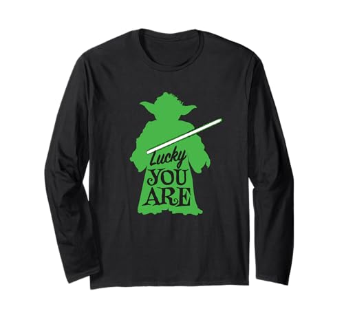 T-shirt Star Wars Yoda vert Saint-Patrick à manches longues pour fan de pop culture