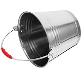 UKCOCO Secchio di Stoccaggio dell'Acqua in Acciaio Inossidabile Manico, Contenitore Portatile per Cucina e Conservazione Cubetti di Ghiaccio