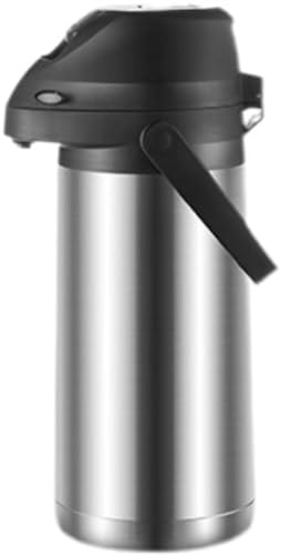 Eculcki コーヒーカラフ、気圧式ポット家庭用リットルのエアーポット真空フラスコ、ポンプ、レバーアクション、ステンレス保温、ポータブルコーヒーメーカー、 (1.9L)
