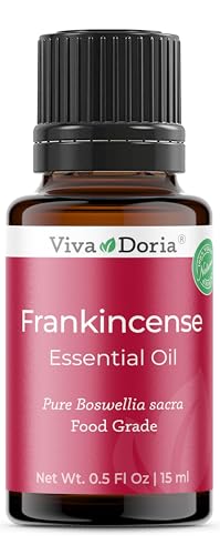 Viva Doria Frankincense Essential Oil 100% Pure Natural Essential Oil Undiluted for Aromatherapy | Food Grade 15 mL (0.5 Fluid Ounce)