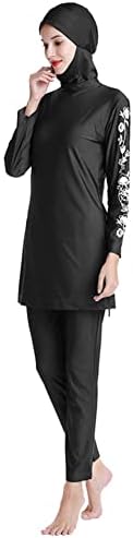 Islamic Burkini Swimsuits for Women Muslim Modest Swimwear Swim Dress Top + Pants + Hijab Beachwear