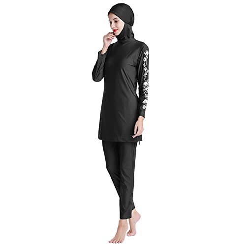 Islamic Burkini Swimsuits for Women Muslim Modest Swimwear Swim Dress Top + Pants + Hijab Beachwear