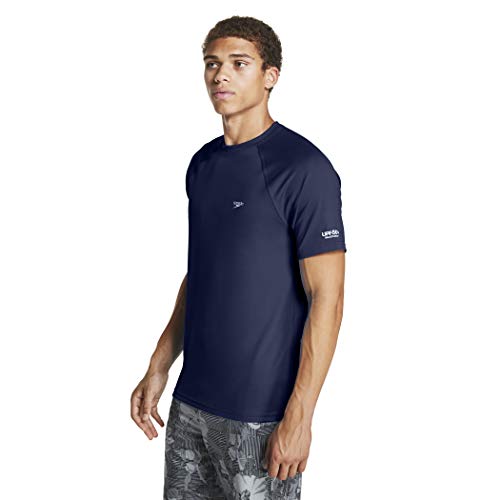 Speedo Men's Uv Swim Shirt Short Sleeve Fitness Rashguard2