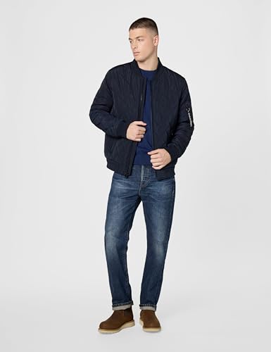 Image of Calvin Klein Men's Quilted Zipper Detail Flight Jacket
