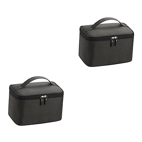 2 Pezzi Borsa Per Il Trucco Da Donna Per Viaggio Organizer Compatto E Leggero Per Riporre Rossetto Tovagliolo Per Il Viso Nero