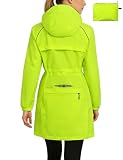 Little Donkey Andy Women's Long Cycling Rain Jacket-Packable Waterproof Windbreaker, Lightweight for...