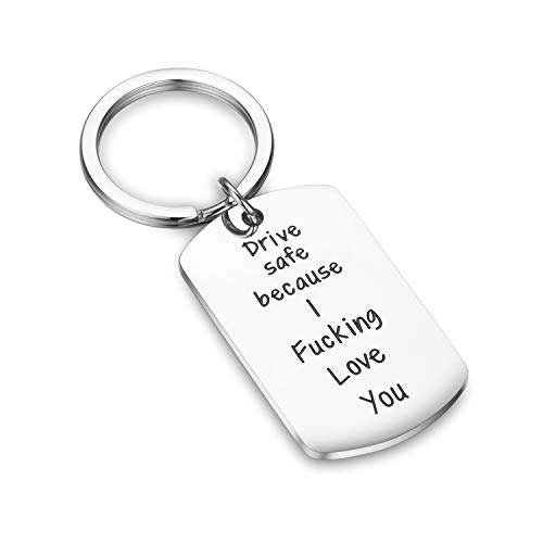 CJ&M Drive Safe Keychain New Driver Gift, Funny Gift for Driver, Stocking Stuffer for Teen, Sweet 16 Gift, Driving Keychain, Gift for Son, Gift for Daughter, Dad Gift, Men Gift, Valentines Day Gifts