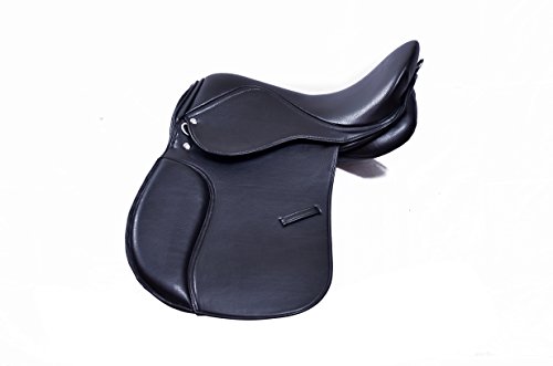 Pets2Care Sillín de cuero sintético de uso general de calidad superior, ajuste ancho, negro 14, 15, 16, 17 y 18 (negro, 15) Cover