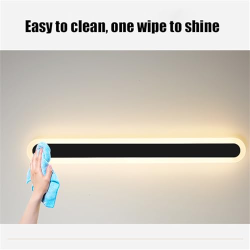 Aplique de pared LED de 80cm regulable en color negro para interior 3