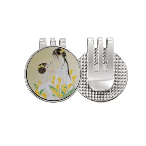Marqueur de balle de golf avec aimant puissant et motif fleur, ne perdez plus votre repère
