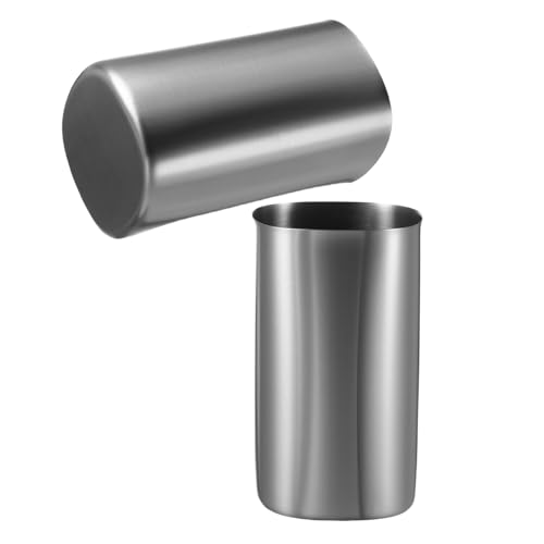 SEWACC Vasos de Baño de Acero Inoxidable 2 Piezas, Portacepillos de Dientes Metálico Fácil de Limpiar, Almacenamiento Compacto para Cepillos y Pasta, Adecuado para Hogar y Viajes
