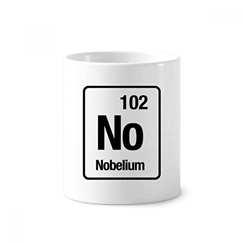 Céramique brosse à dents pot Non Nobelium élément chimique pour organiser bureau désordonné