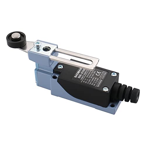 Baomain BM-8108 TZ-8108 Limit Switch with Adjustable Rotary Roller Lever, Momentary 1NC+1NO, AC 380V 10A for Industrial Machinery & CNC Equipment