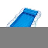 Hamaca Inflable Flotadores De Piscina - Tumbona De Agua Flotante con Portavasos, Diseño De Balsa Suave Y Cómodo Relajación | Cama Ligera Estilo Colchón De Aire para Las Vacaciones Patio TR