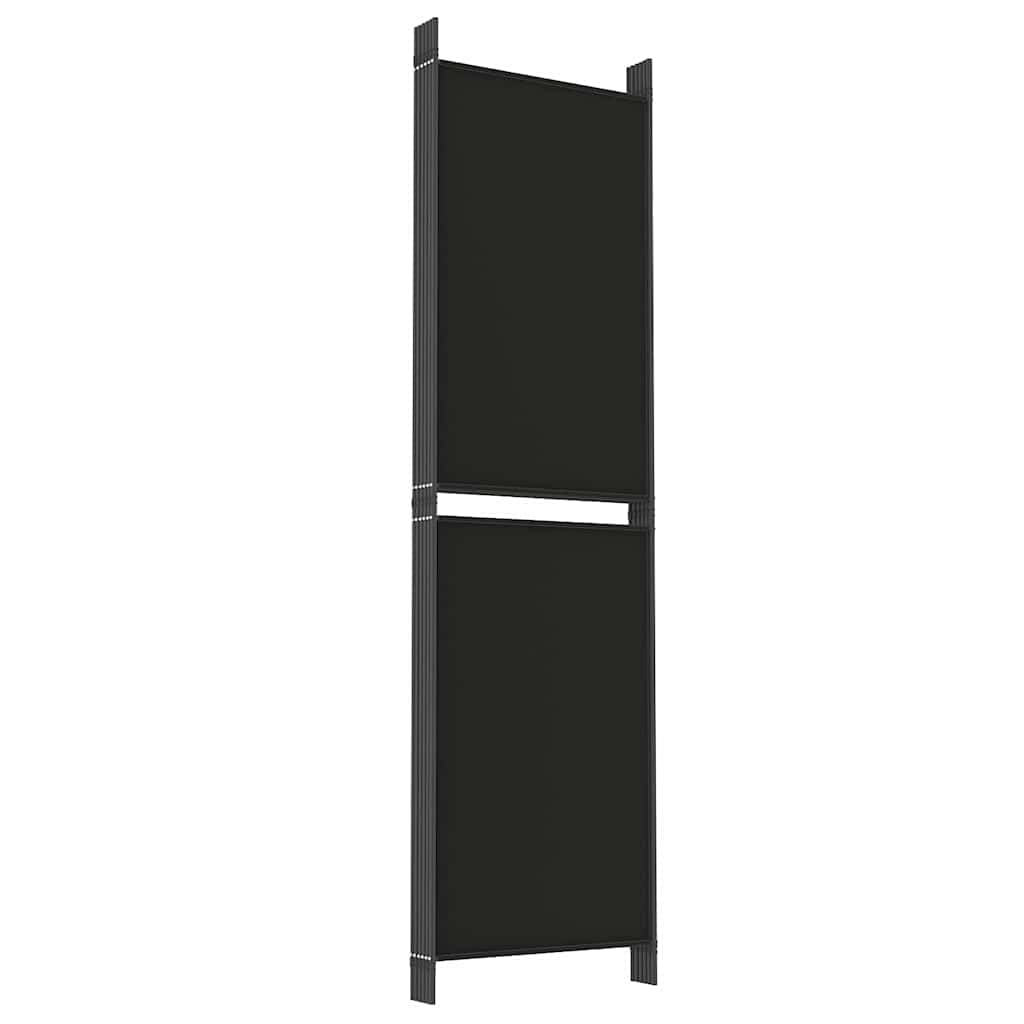 Parawan z 6 panelami 300 x 180 cm materiał czarny
