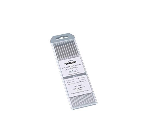Électrodes de tungstène Ø3.2 *175MM 10PC WC20 cérium grises pour poste TIG