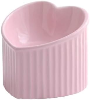 Ceramic Raised and Inclined Cat Feeder – Anti-omiting Cat Bowl – Microwave and Dishwasher Safe – 180 g