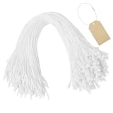 Flintronic 200x Plomben, 20cm Sicherheitsplomben aus Kunststoff, Kunststoff-Kabelbinder Tags, Logistik Transport Tags, für Koffer, Reisegepäck, Beschriftung, Kleidung, Schuhe-Weiß