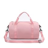 Pequena bolsa de ginástica para mulheres, leve, mini bolsa esportiva, bolsa de ginástica para exercícios para ioga, natação, dança, Rosa, 13.4inch X 7.87inch X 7.87inch, Bolsa esportiva para academia