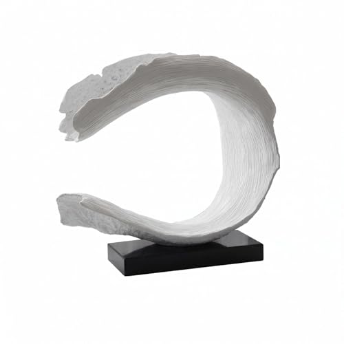 Sculpture abstraite blanche surface texturée ornement de table hôtel