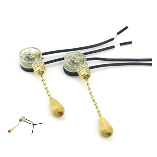 1Pc Wall Light Pull Switch Home Ceiling Fan Lamp Pull Chain Cord Switch Set Replacement Tools 3A 250VAC 6A 125VAC