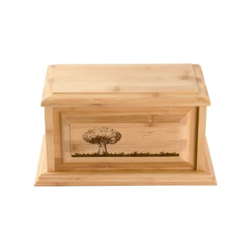 MAKEY'S Tree of Life Wooden Urns for Human Ashes Adult Male/Female, Professional Decorative Cremation Wood Urn for Ashes,Funeral Urn