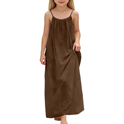 Vestido de verano informal para niñas pequeñas con corte holgado y cómodo