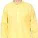 ITOS365 Men Cotton Blend Kurta Pyjama Set Party Fashion Regular Ethinic Wear Indian Dress Yellow XS