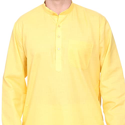 Image of ITOS365 Men Cotton Blend Kurta Pyjama Set Party Fashion Regular Ethinic Wear Indian Dress Gift for Men
