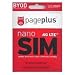 Page Plus Cellular 4g LTE Nano Sim Card Starter Kit for Verizon Iphone 5c HTC One M8 Iphone 6+