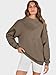 ANRABESS Womens Oversized Sweatshirts Turtleneck Pullover Long Sleeve Hoodies Tops 2025 Fall Fashion Preppy Outfits Brown-L