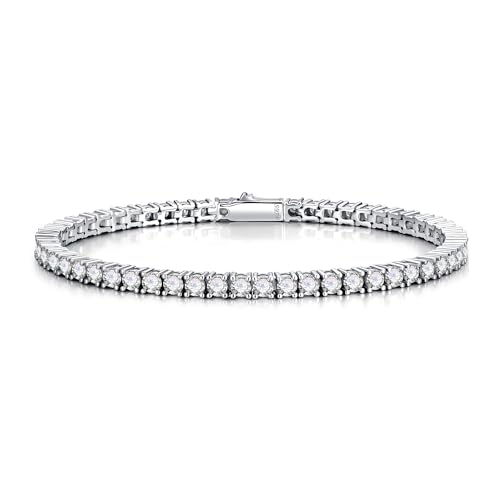 Moosea Lab-Created Moissanite Tennis Bracelet for Women