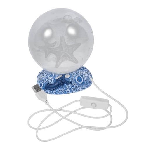 balacoo Led Crystal Ball Night Light Powered Modern Ball Lamp for Bedside Desk Bookshelf or Dining Table