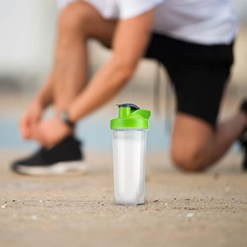 HOMESHOPA Powder Shaker Bottles, 700ml Protien Shaker Bottle with Mixer Ball for Supplement Shakes, Leakproof Screw On Lid & Secure Drinking Flap Cap, BPA Free Large Sport Gym Blender Bottle-Pack of 2