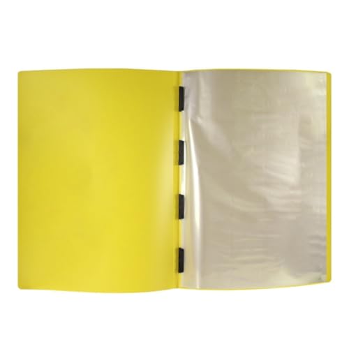 A1ポスターフォルダー 書類小冊子 ポスターオーガナイザー Tufduzo 8ページのルーズリーフデザイン エンジニアリングペーパーをたっぷり収納できる大容量 新聞、アート作品などを折りたたむのに最適です (イエロー)