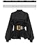 Corporate Goth Shirt Top Ouji Fashion Clothing Women Business Casual Office Clothes Jirai Kei Cutecore Vkei Shoujo Girl (Black,Large)