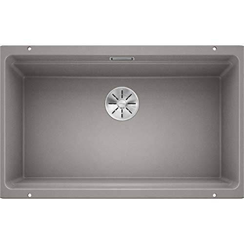 BLANCO ETAGON 700-U – Granitspüle aus SILGRANIT für die Küche für 80 cm breite Unterschränke – Unterbau – grau – 525169
