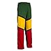 JL Sport Authentic Brazilian Capoeira Martial Arts Pants - Unisex (Black, Jamaican, Reggae Theme)