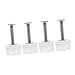 BESTonZON Toilet Mounting Bolts Stainless Steel Bolts 4 Pcs Toilet Seat Screws Bolts Toilet Lid Stainless Steel White Hinge Toilet Hinge Bolts Universal Mounting Bolts
