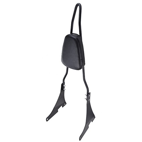 Xenyem Sissy Bar Moto Siège Arrière Amovible Passager Dossier Coussin Compatible pour Harley Sportster XL XLH 883 1200-Noir