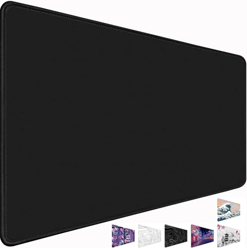 Large Mouse Pad, Desk Mat Large Office Desk Pad Gaming Mouse Pad with Stitched Edges, 35.4